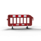 Crowd barrier | made of plastic | fence element red | film RA1/A | red / white